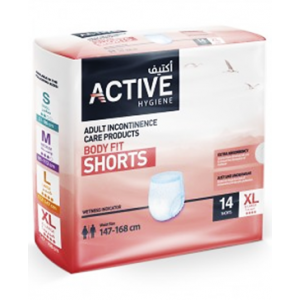 Active Hygiene  Adult Incontinence Care Products  Body Fit Shorts  14 pieces XL  Waist Size 147 - 168 cm